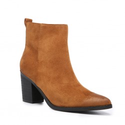 boots façon santiag camel